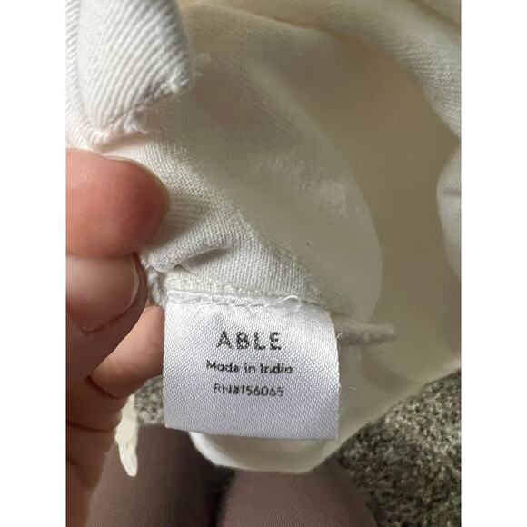 Able cotton white button dress women's size S - Picture 5 of 7